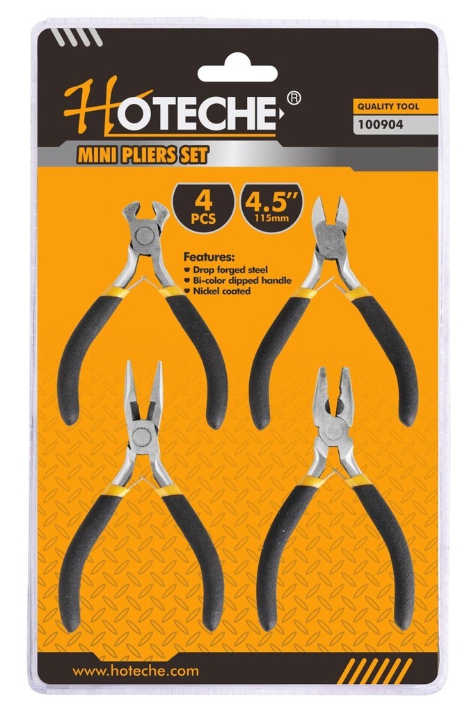 [100904] (4 Pcs) Juego de Mini Alicate de 4.5"