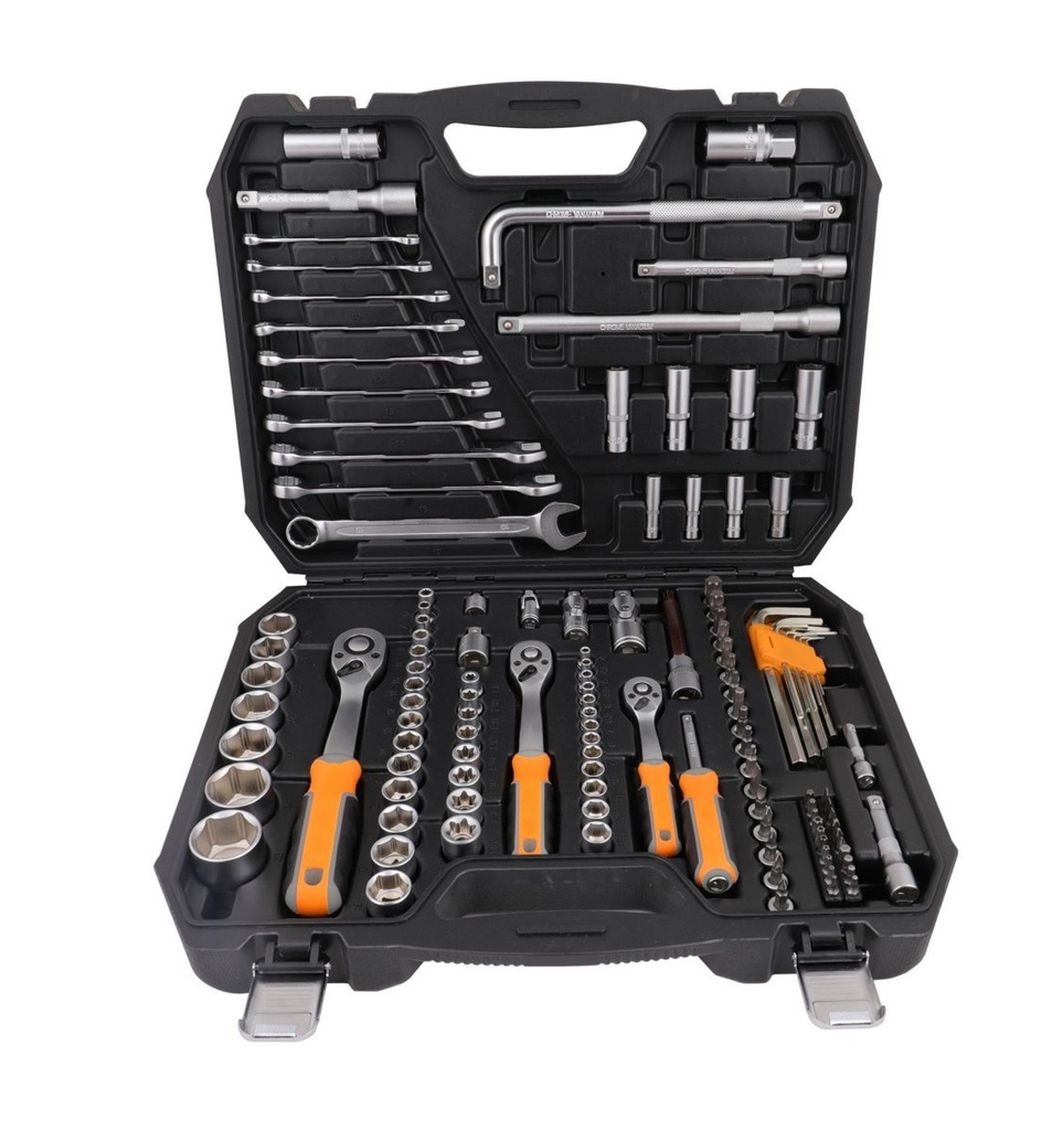 [203126] (126Pcs) Juego de Dados de 1/4", 3/8" y 1/2"