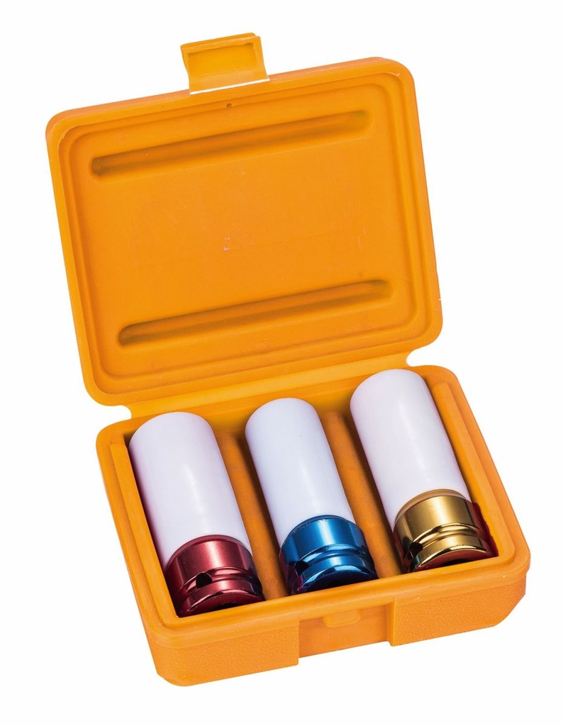 [206001] 1/2" 3pcs Juego de dados para tuercas de rueda