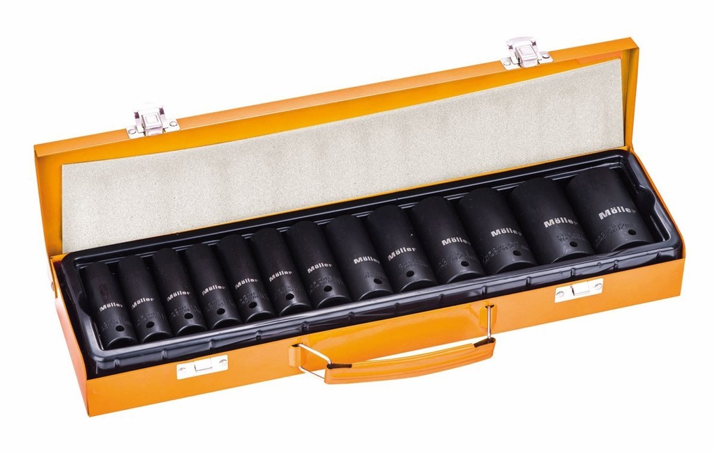 [206403] (13Pcs) Juego de Dados de Impacto Profundos de 1/2"