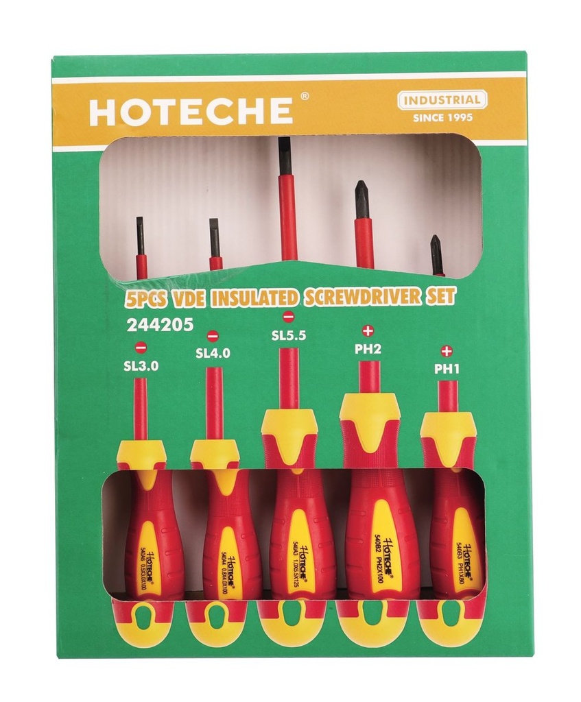 [244205] 5pcs VDE Destornilladores Aislados