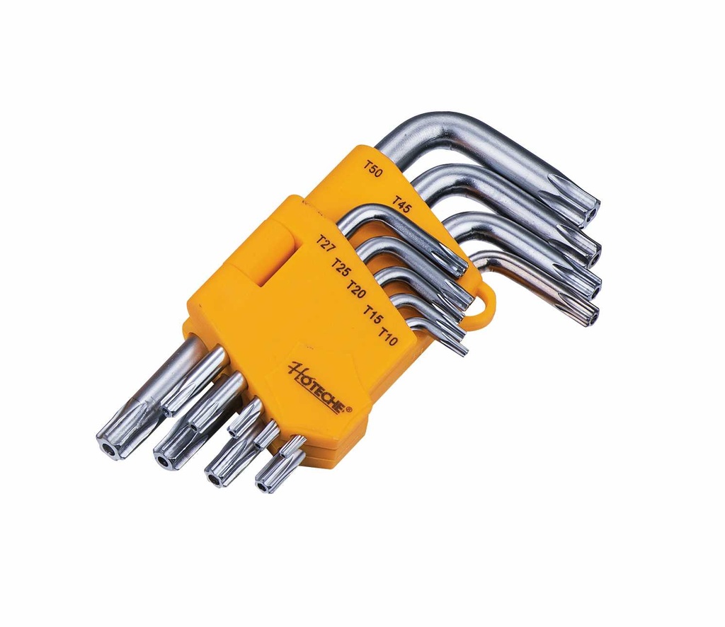 [260708] (9Pcs) Juego de Llaves Torx Cortas
