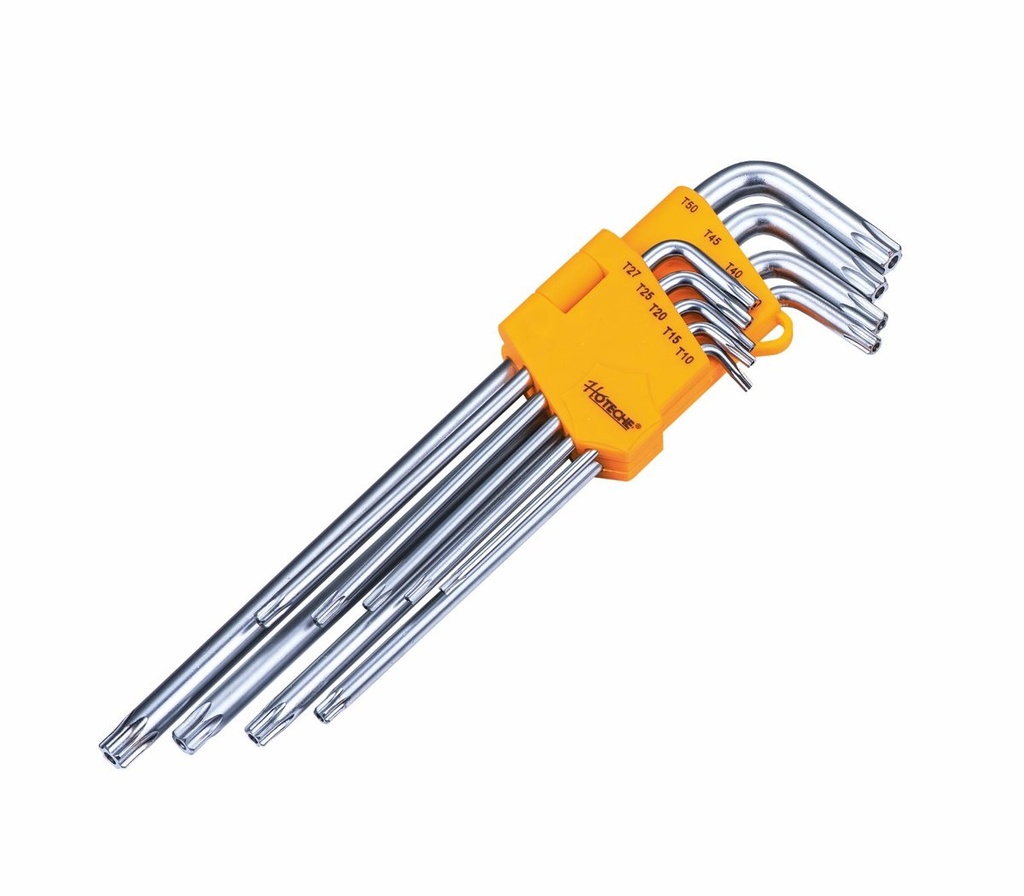 [260910] (9Pcs) Juego de Llaves Torx Extralargas