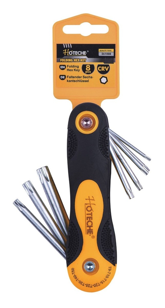 [261009] (9Pcs) Juego de Llaves Torx con Mango en T