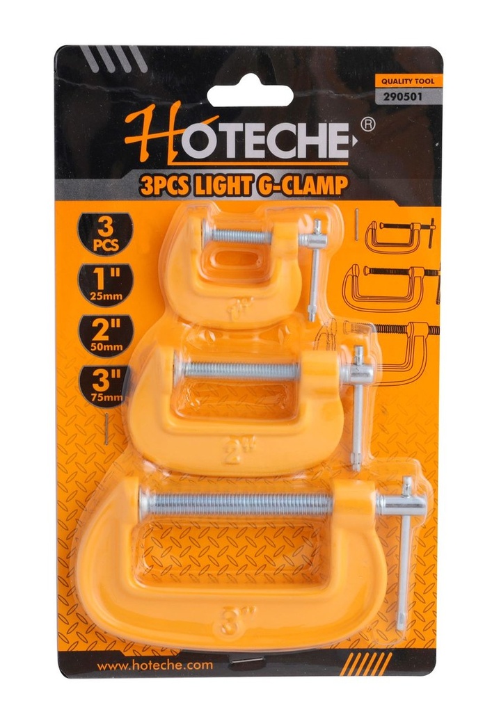 [290501] Juego de Prensa Tipo G - 3pcs