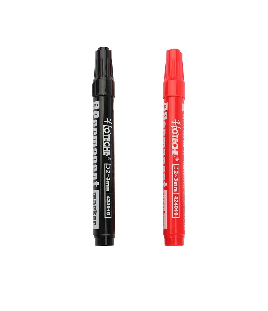 2 marcadores Permanentes Negro/Rojo