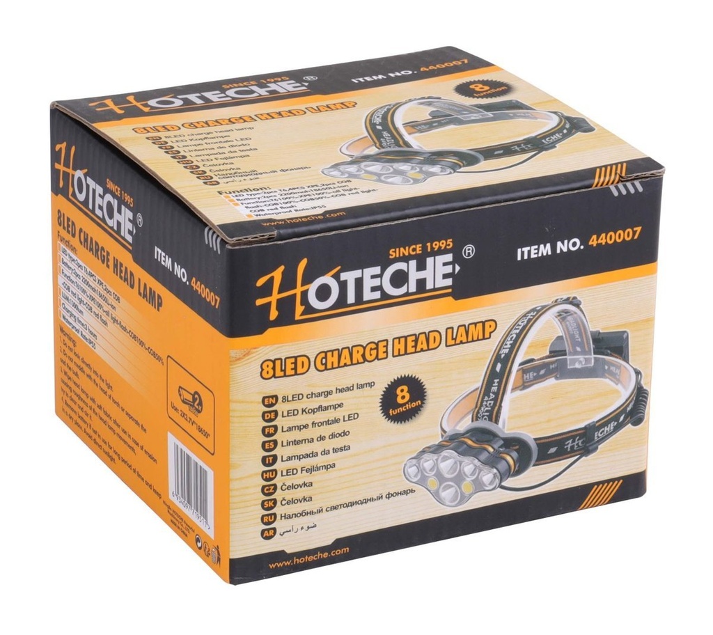 (8 LED) Linterna Frontal Recargable