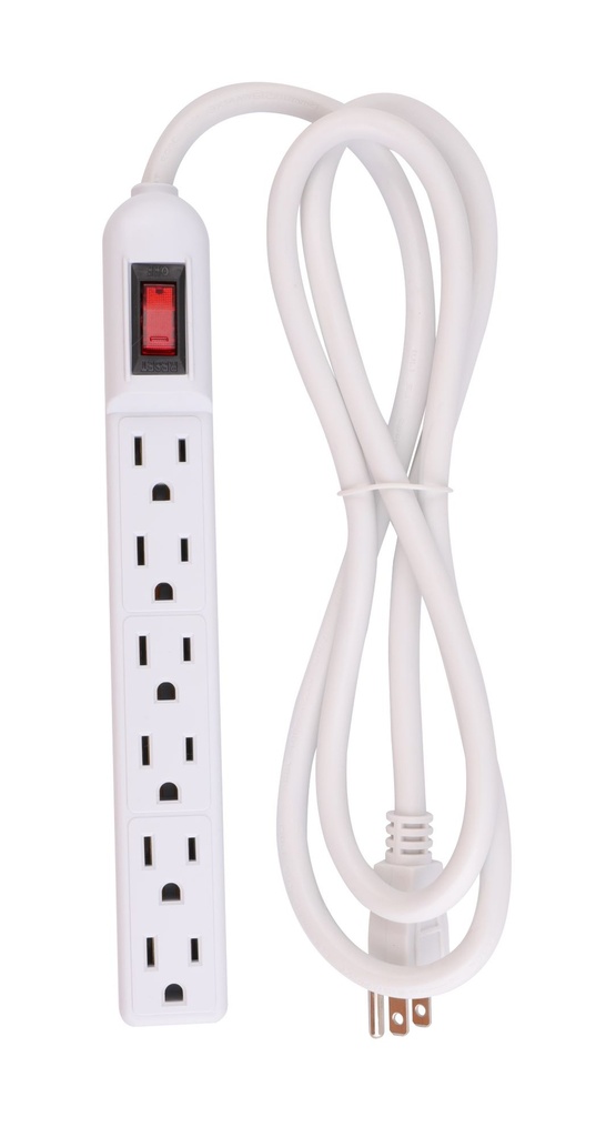[450014A] Regleta de 6 vías con interruptor