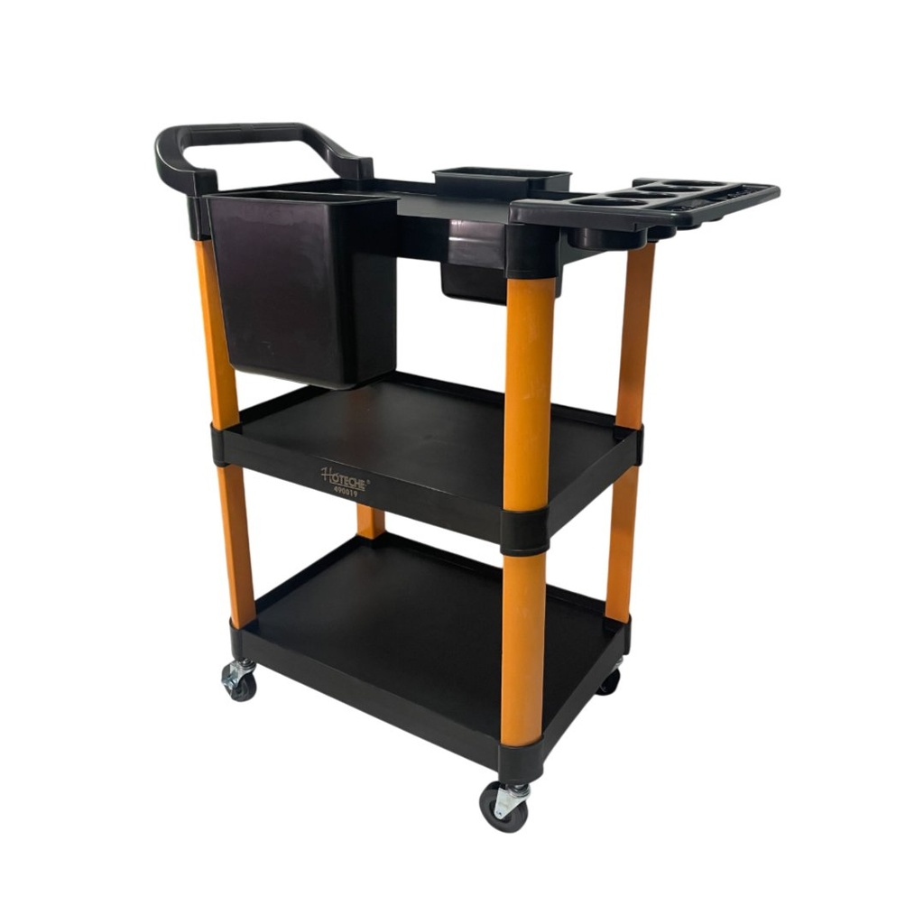 [490019] (3 Compart.) Carro De Herramientas De Plastico Soporta 70 Kg