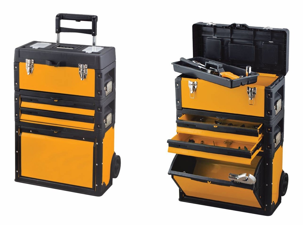 (4 Compartimientos) Caja De Herramientas Con Rueda