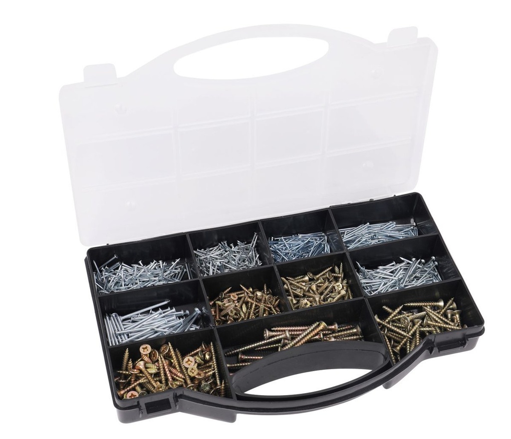 (1365 Pcs) Juego De Tornillos y Clavos Para Madera