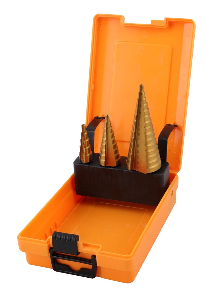 [501044] (3 Pcs) Juego de Brocas Escalonada 4-32mm
