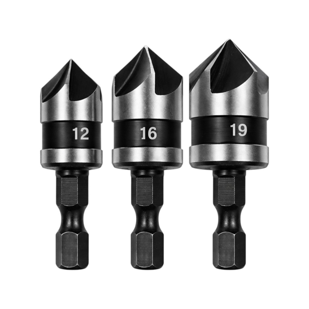 [501081] (3 Pcs) Juego De Brocas Avellanadora Para Madera y Metal