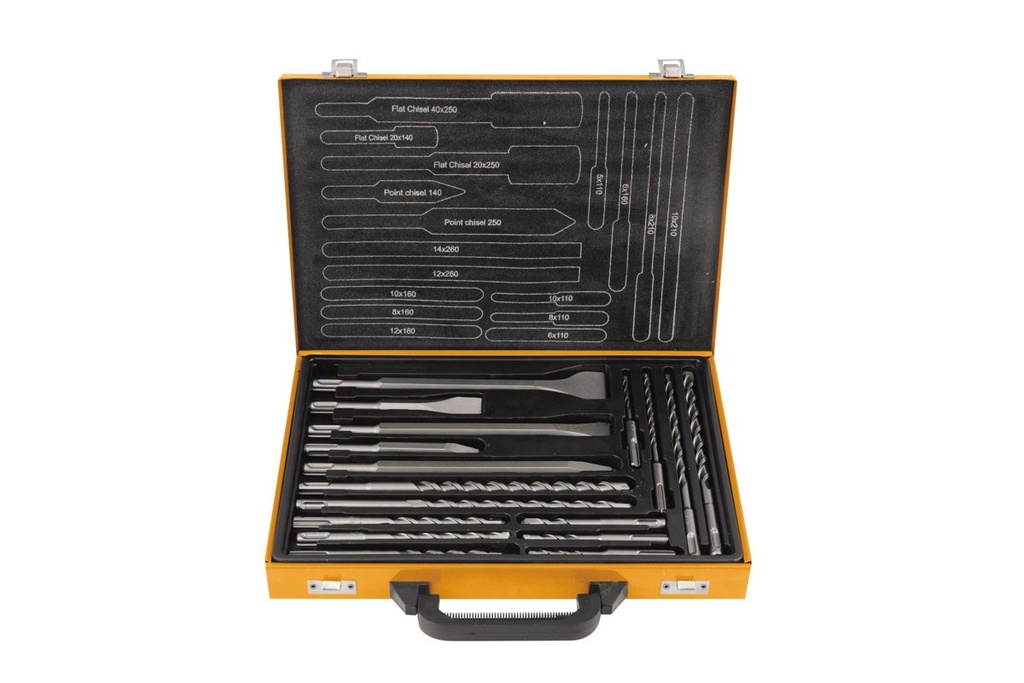 [531009] (17 Pcs) Juego De Brocas y Cinceles SDS-PLUS