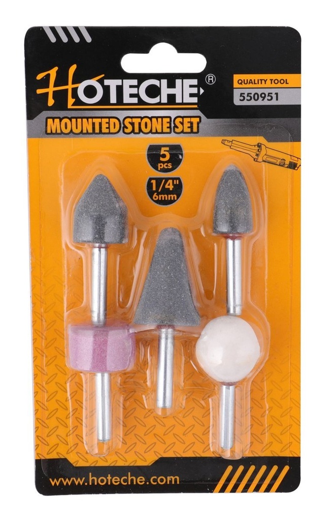 [550951] (5 Pcs) Juego De Piedra De Amolar 6mm