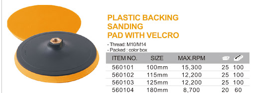 [560103] (5") Base De Discos Con Velcro M14