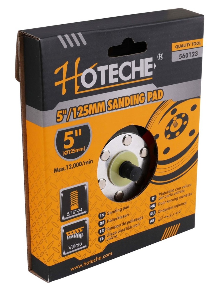 [560123] 5" Disco para Pulidora Con Velcro Eje 5/16