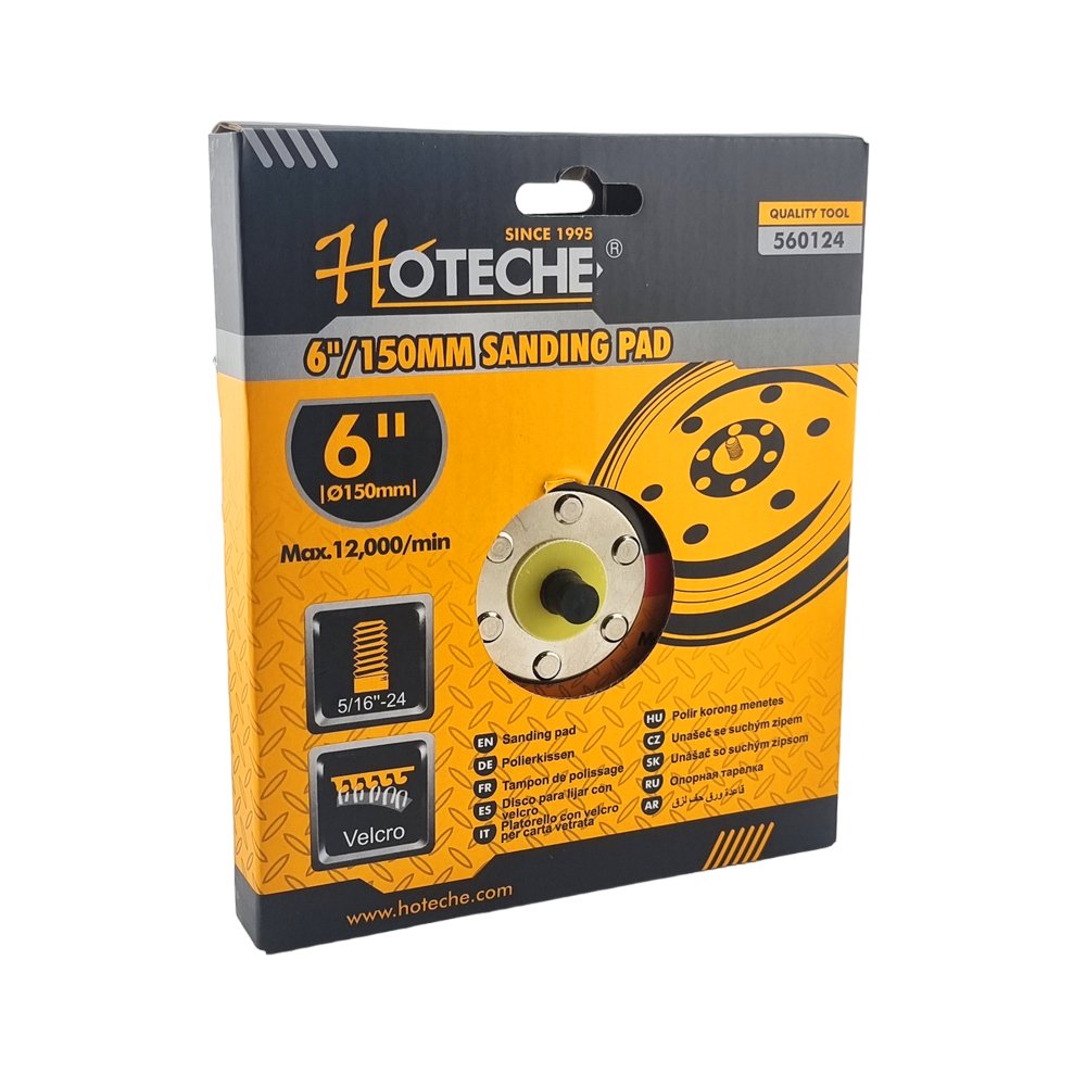 [560124] 6" Disco para Pulidora Con Velcro Eje 5/16