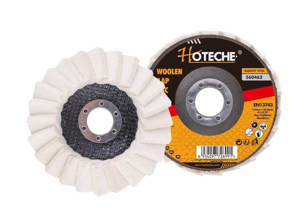 [560462] 4.5" Disco De Solapa De Lana 115 * 22.23mm