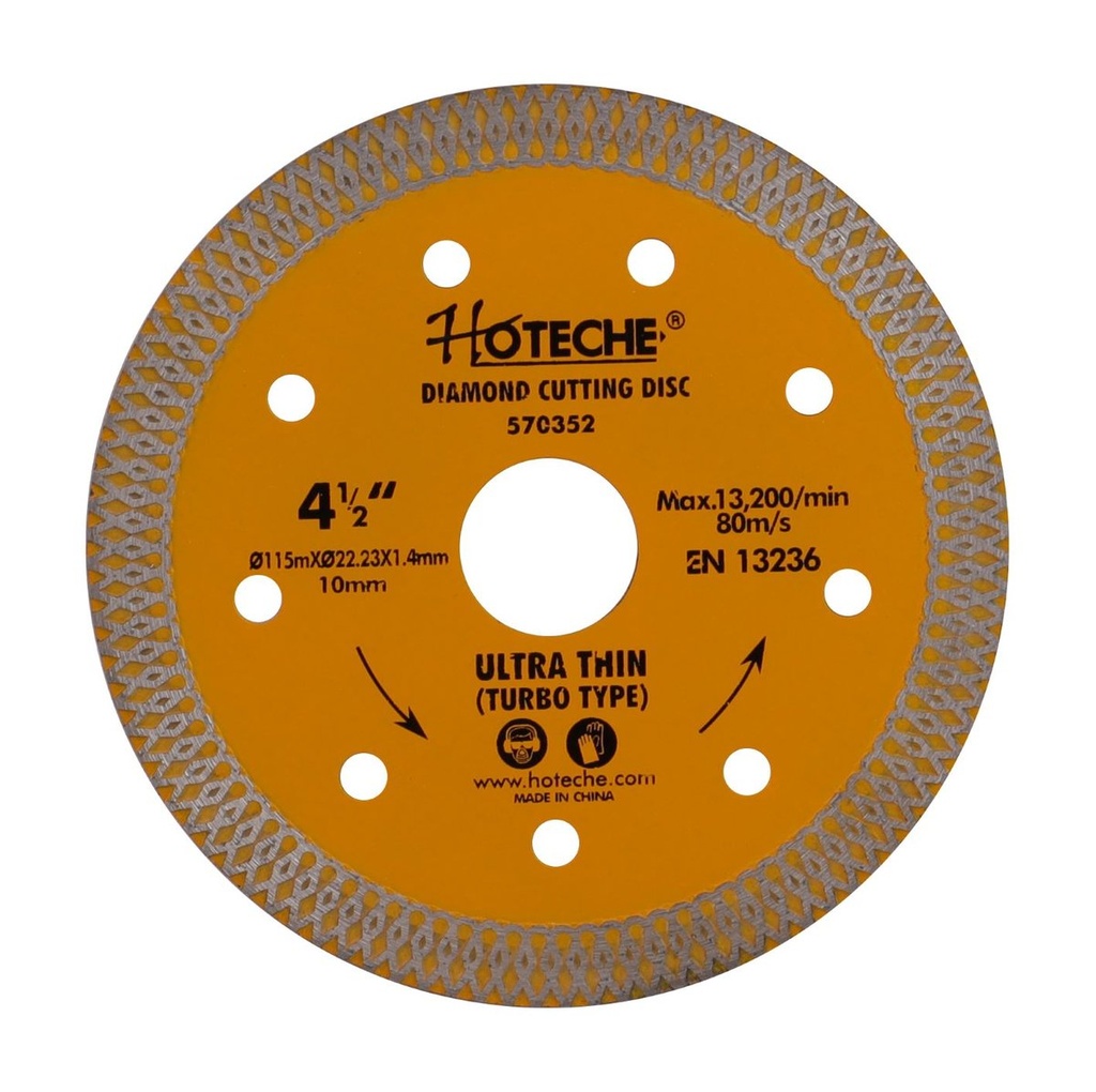 [570352] 4.5" Disco De Corte De Diamante (Ultra-Fino) 1.4mm
