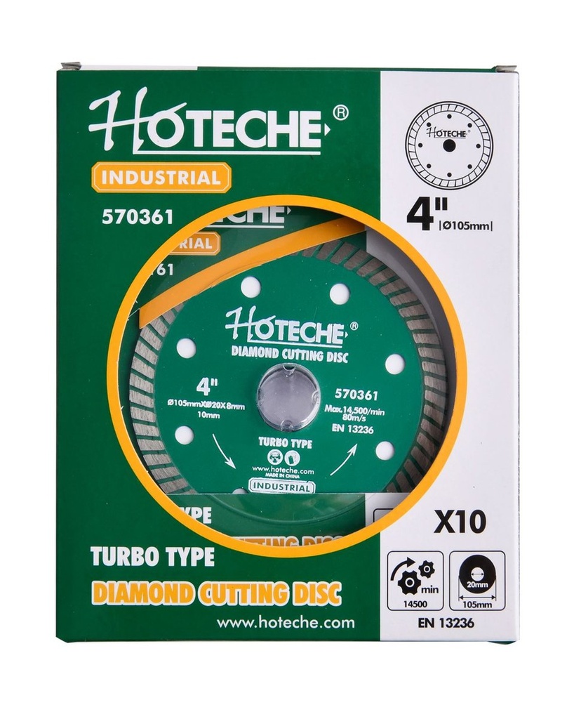 [570363] 4.5" Disco De Corte De Diamante (tipo Turbo) 8mm