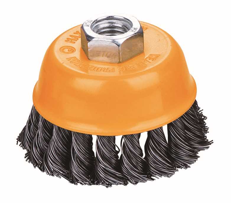 3" Cepillo De Alambre Entorchado Tipo Copa