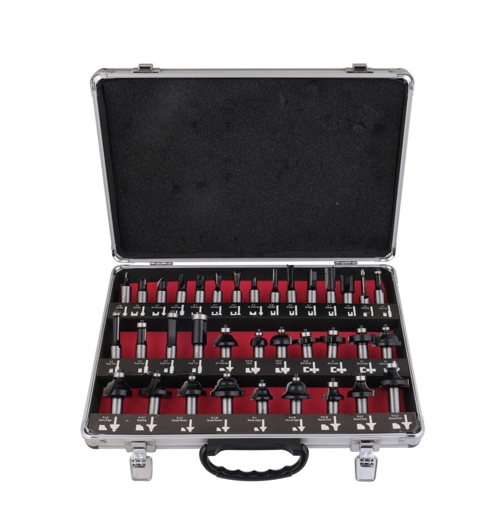 [610143A] 1/2" Set de Brocas para Router 35 Pcs 1/2"