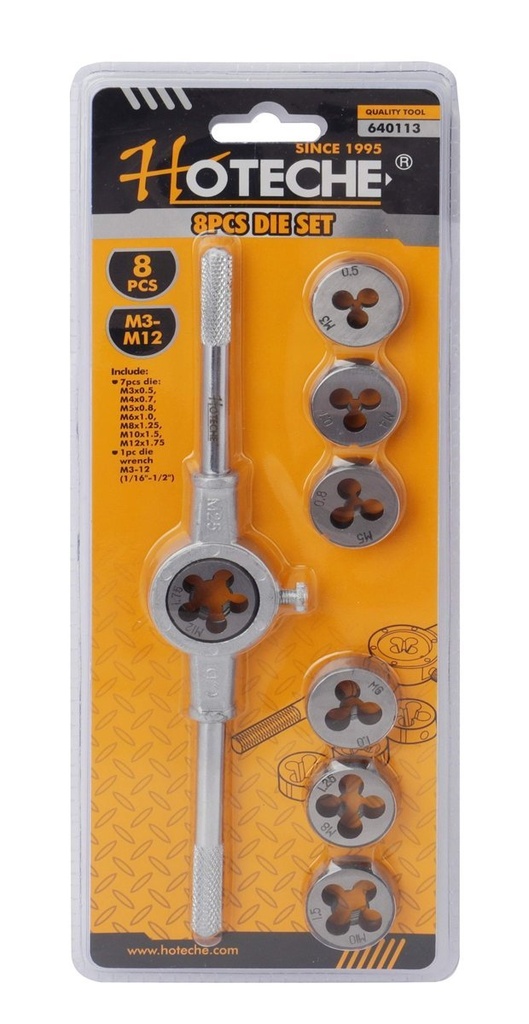 [640113] (8 Pcs) Juego de Tarrajas para Tornillos