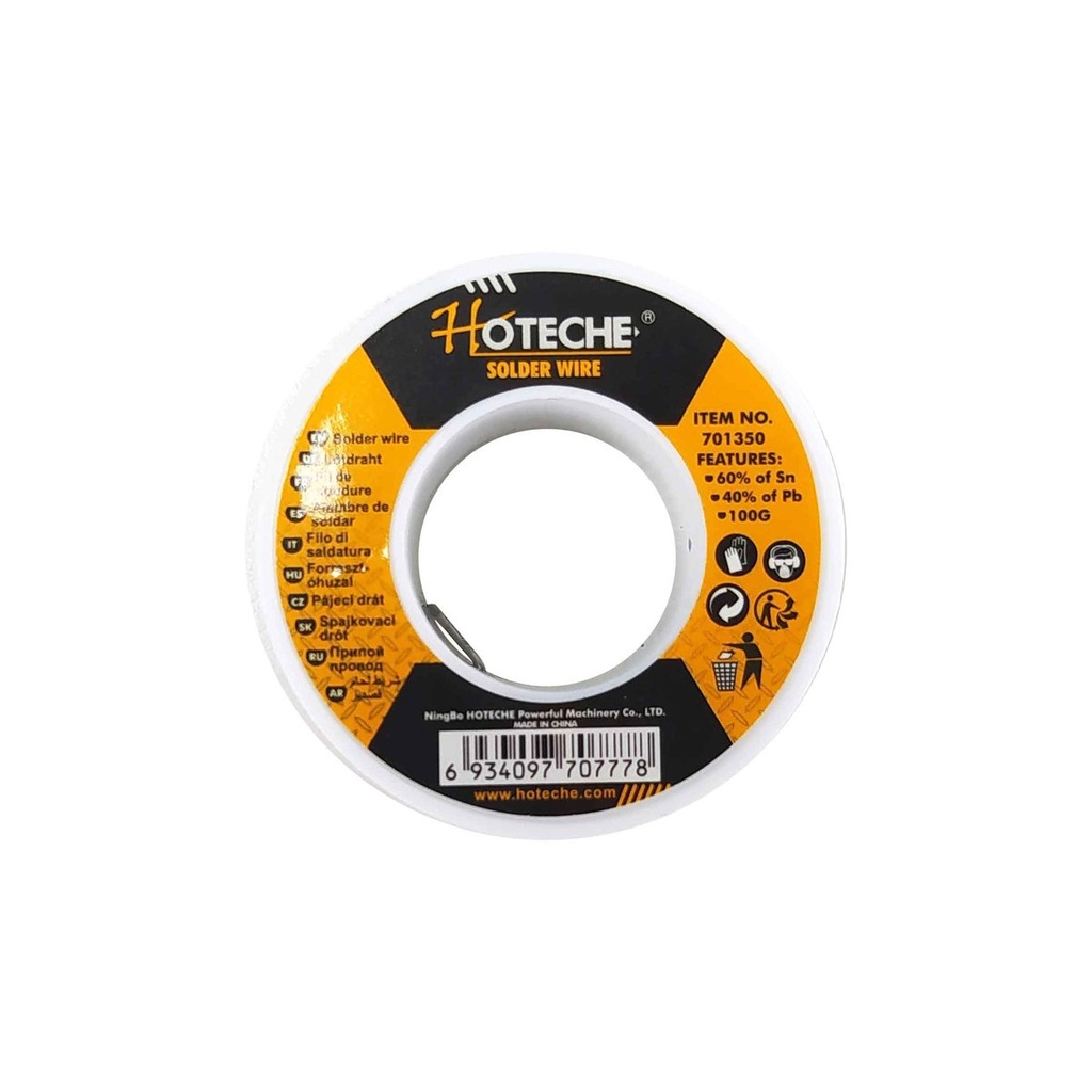 [701350] Alambre de soldadura 60% n, 40%Pb.100G.Estaño