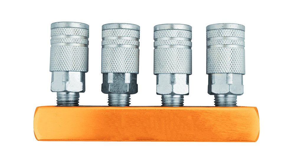 [A832033A] 4vias horizontales acoplador rapido para macho 1/4"