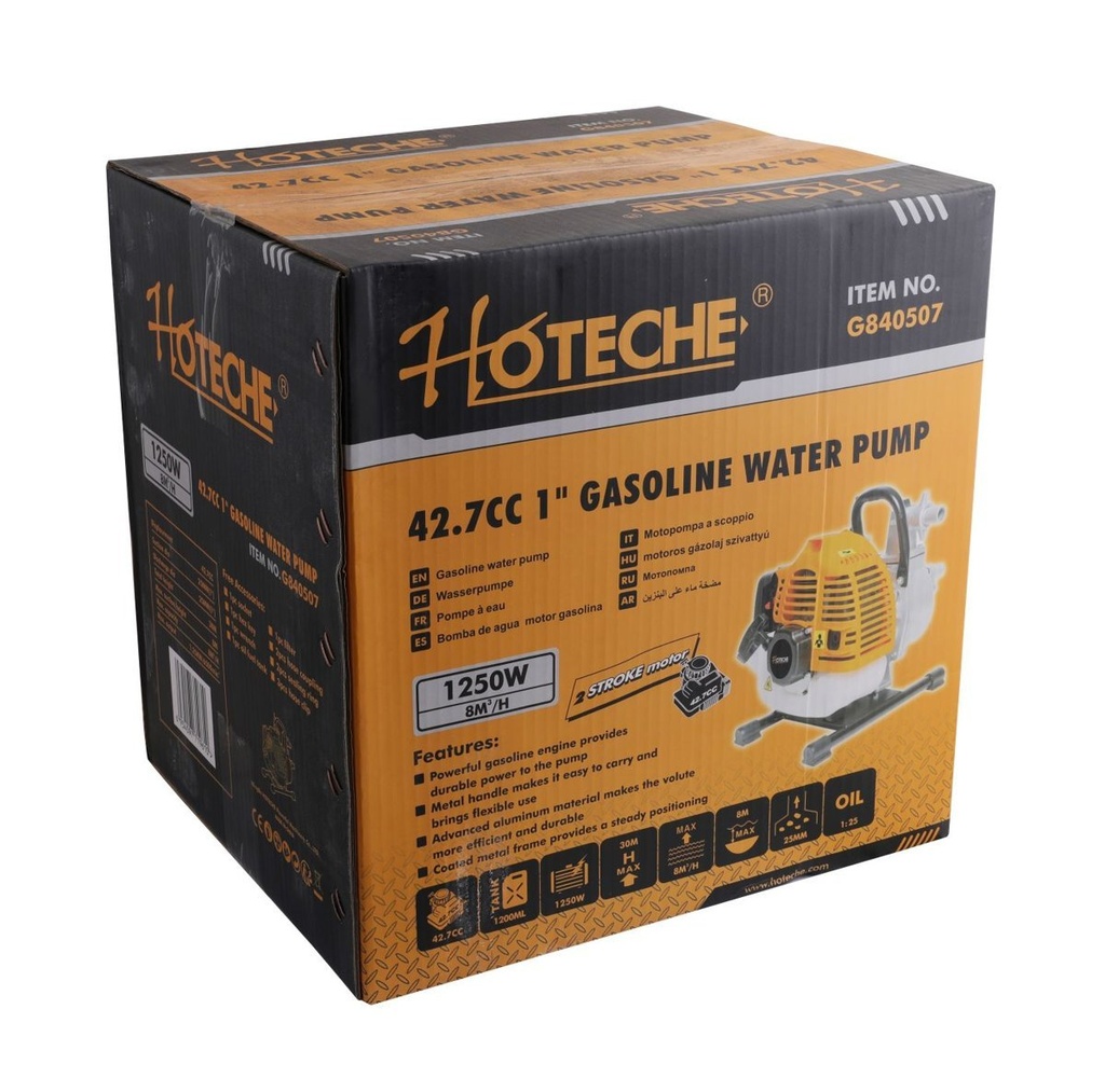[G840507] 1" Bomba de Agua a Gasolina 42.7cc