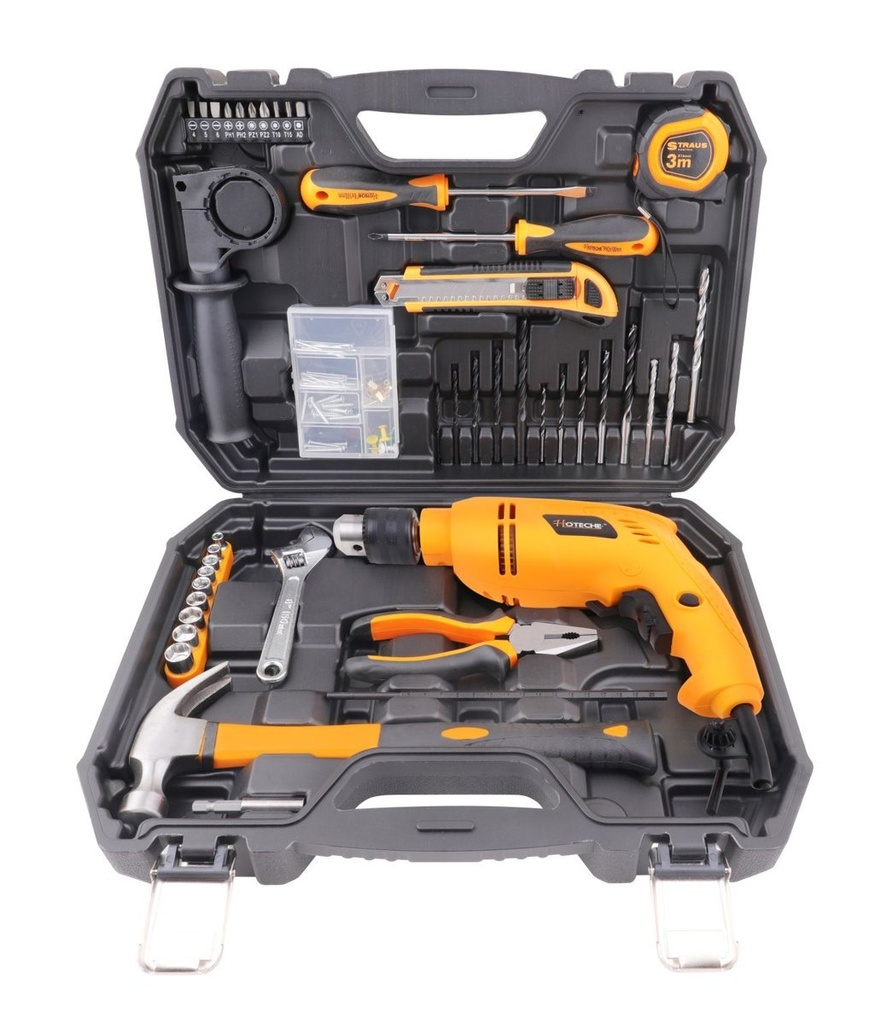 [P800209A-BMC] 1/2" Juego De Taladro Eléctrico De 101Pcs Con Percutor (600W) 110V