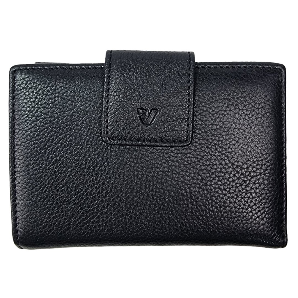 [41004401] PORTAF. DONNA PICCOLO C/CERNIERA E PATTINA POCKET NERO