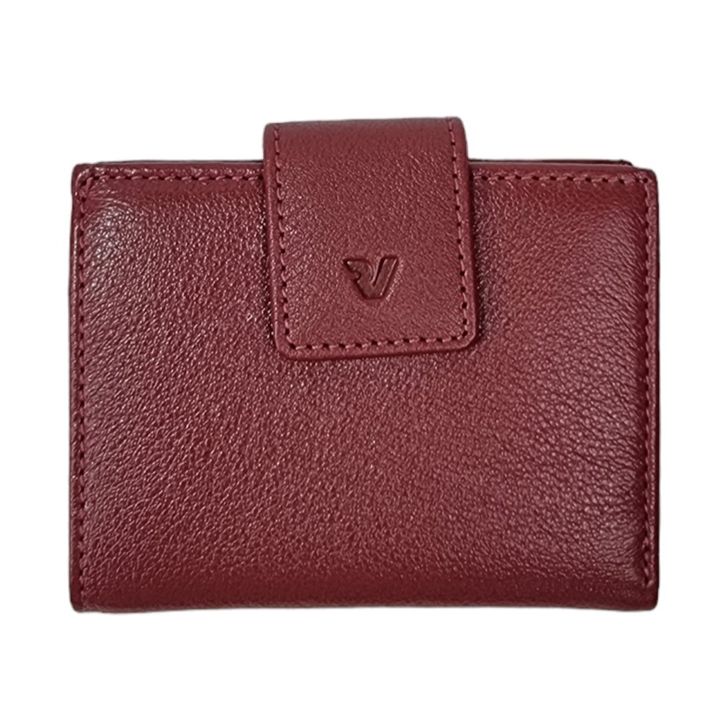 PORTAF. DONNA PICCOLO C/CERNIERA E PATTINA POCKET BORDEAUX